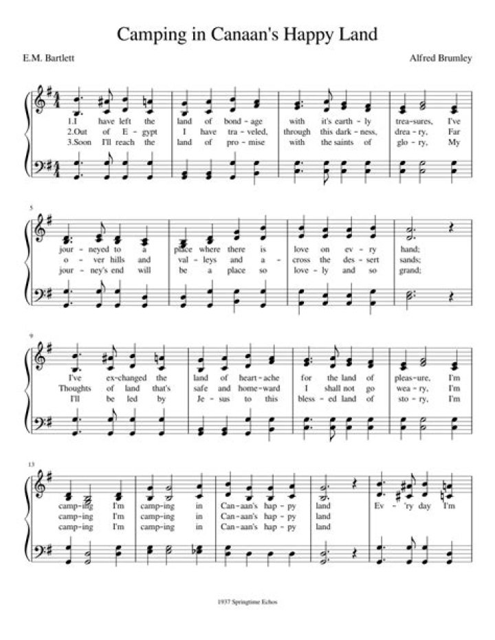 Camping in canaan lyrics