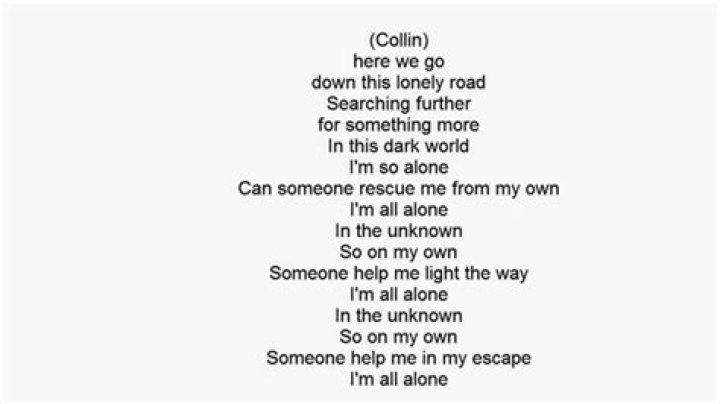 I m all alone i need you here lyrics