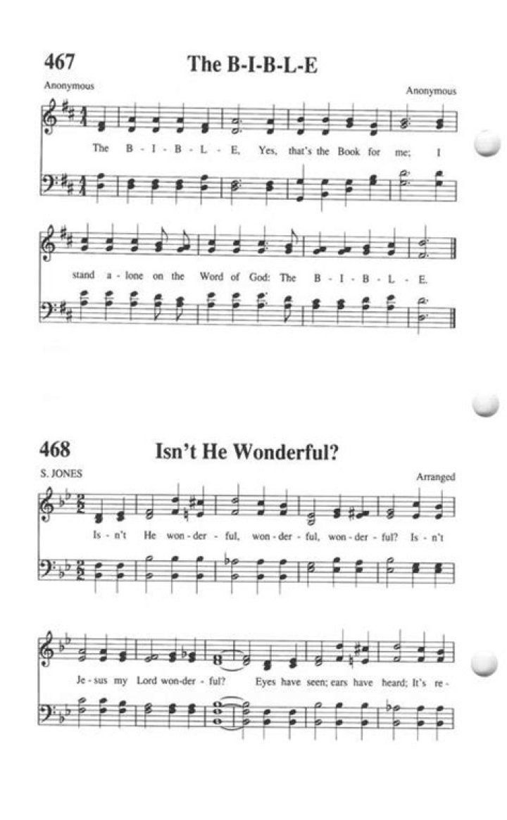 Isn’t he wonderful lyrics