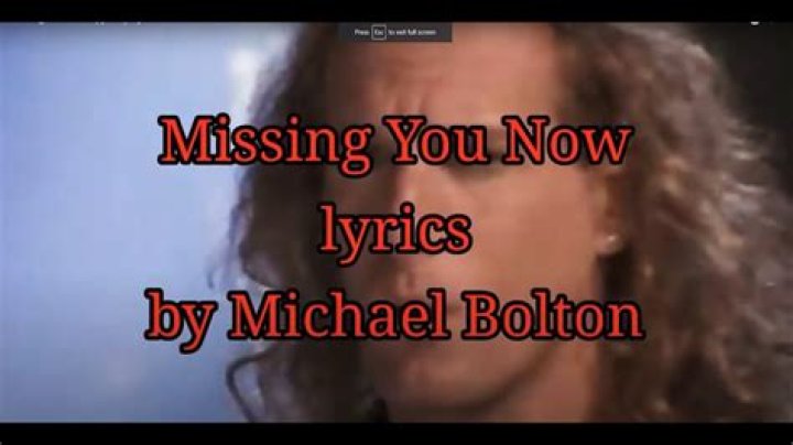 Missing you micheal bolton lyrics