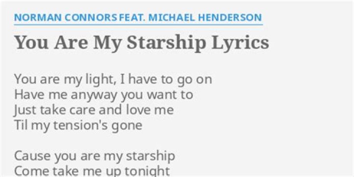 You are my starship lyrics